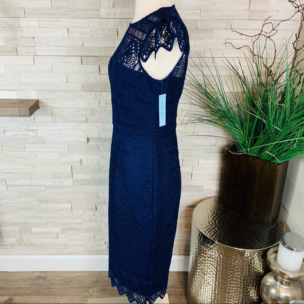 Antonio Melani NWT Navy Kelly Lace Sheath Dress - Picture 9 of 10